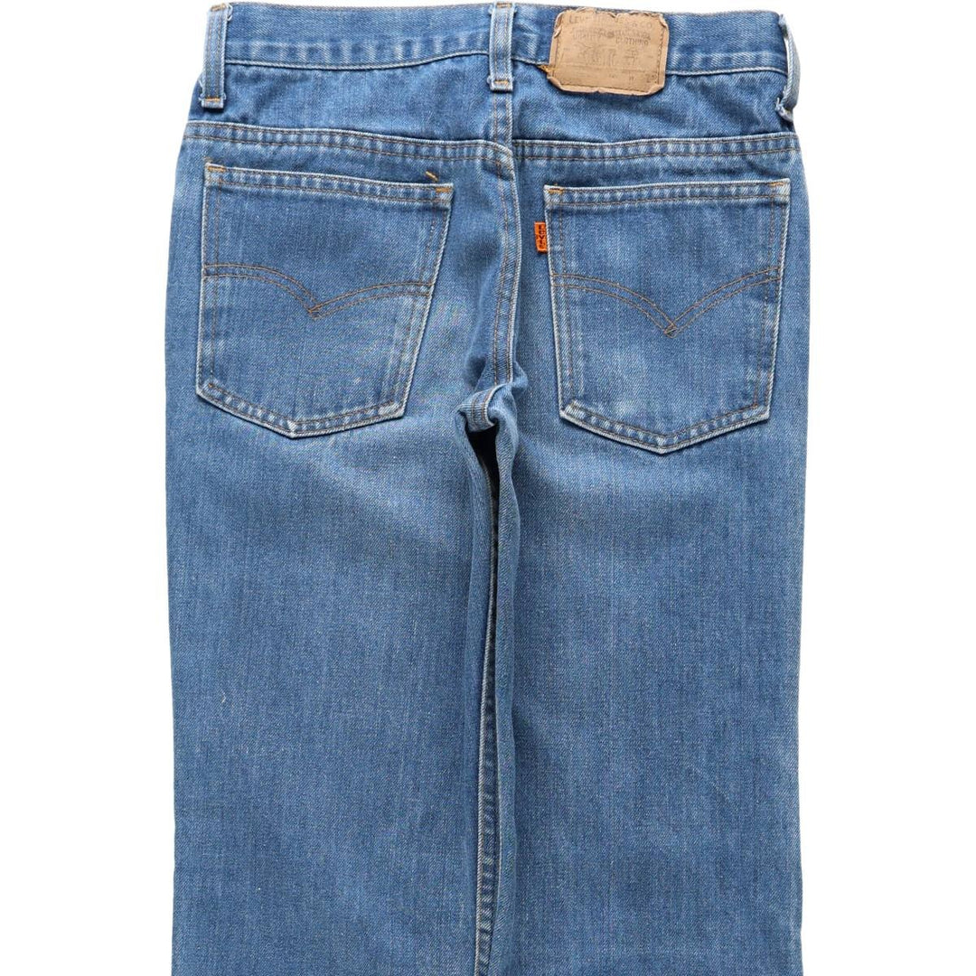 ~1980'S Levi's 719-0915 Orange Tab Straight Denim Pants, Made in USA, Women's Size L (W28 equivalent), Vintage cotton blue type Vintage Second Hand