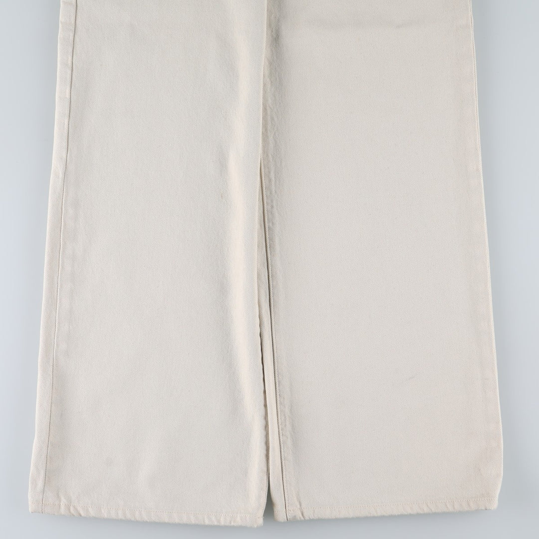 Levi's RIBCAGE WIDE LEG Flare Cut Denim Pants, Women's Size L (equivalent to W28) cotton ivory Vintage Second Hand