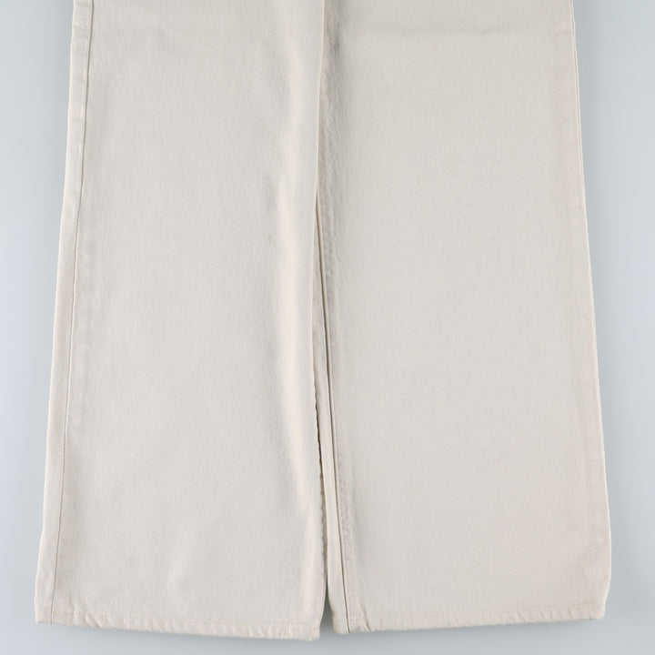 Levi's RIBCAGE WIDE LEG Flare Cut Denim Pants, Women's Size L (equivalent to W28) cotton ivory Vintage Second Hand