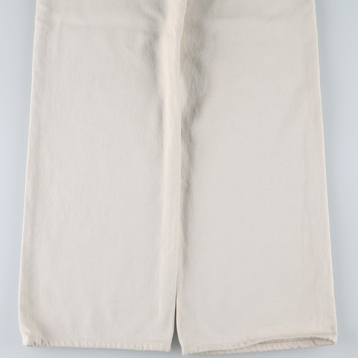 Levi's RIBCAGE WIDE LEG Flare Cut Denim Pants, Women's Size L (equivalent to W28) cotton ivory Vintage Second Hand