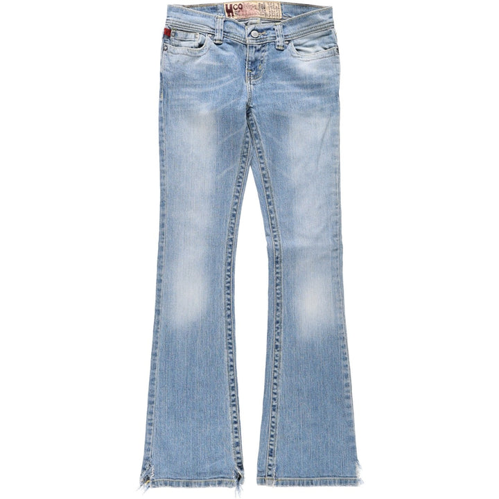 Hollister Flare Cut Denim Pants, Women's Size L (equivalent to W29) cotton blue type Vintage Second Hand