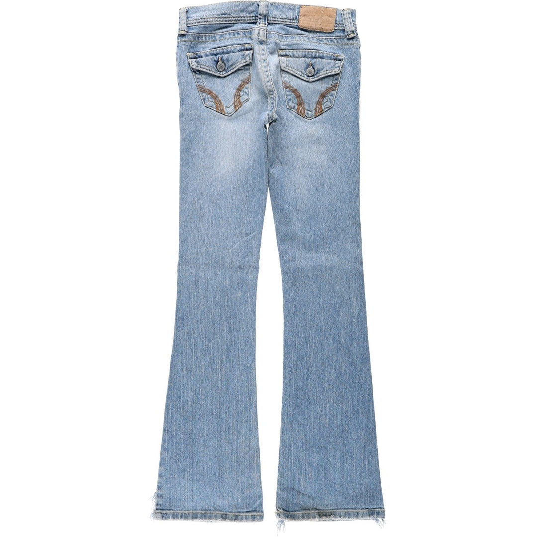 Hollister Flare Cut Denim Pants, Women's Size L (equivalent to W29) cotton blue type Vintage Second Hand