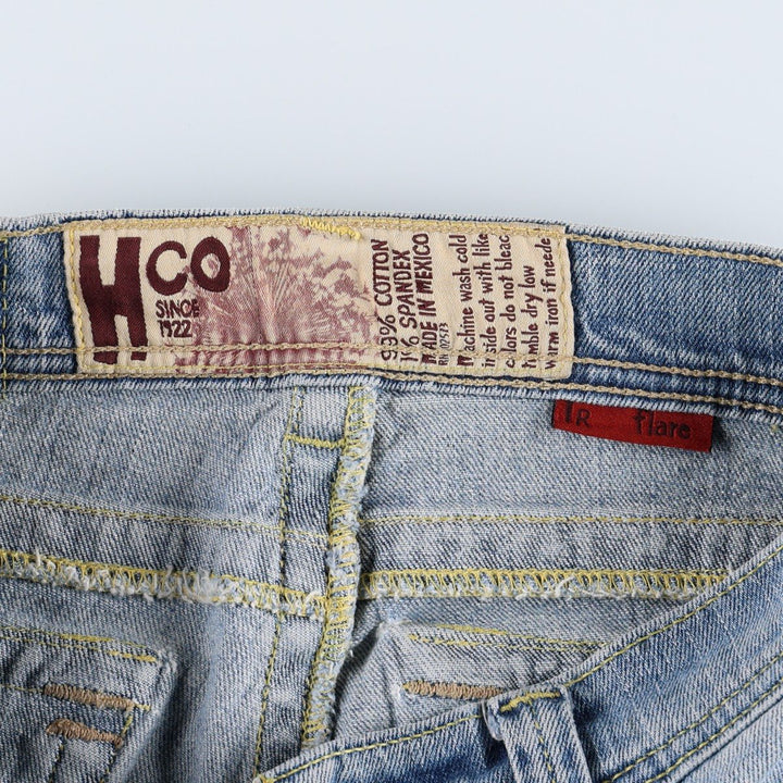 Hollister Flare Cut Denim Pants, Women's Size L (equivalent to W29) cotton blue type Vintage Second Hand