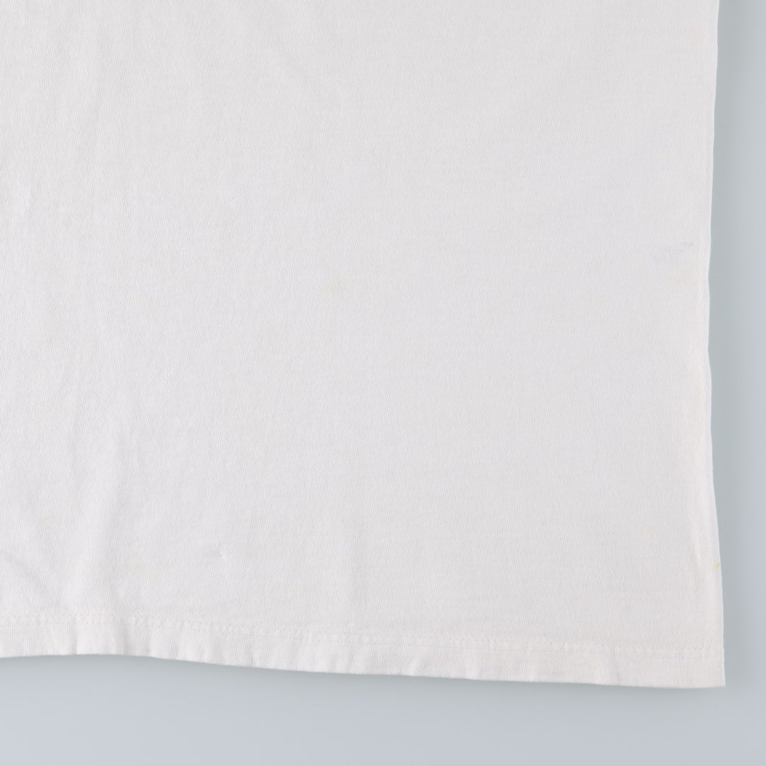 90'S message print T-shirt, men's size M equivalent, vintage. unclear white type Vintage Second Hand