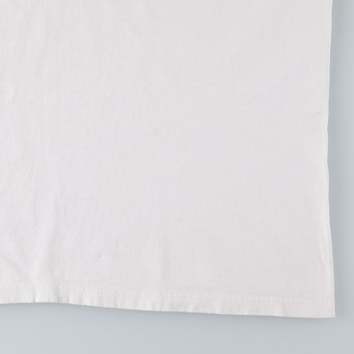 90'S message print T-shirt, men's size M equivalent, vintage. unclear white type Vintage Second Hand