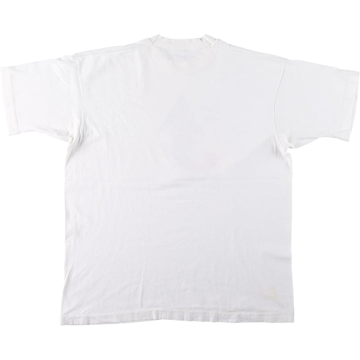 90'S Fruit of the Loom Message Print T-Shirt Made in USA Men's XL Vintage cotton white type Vintage Second Hand