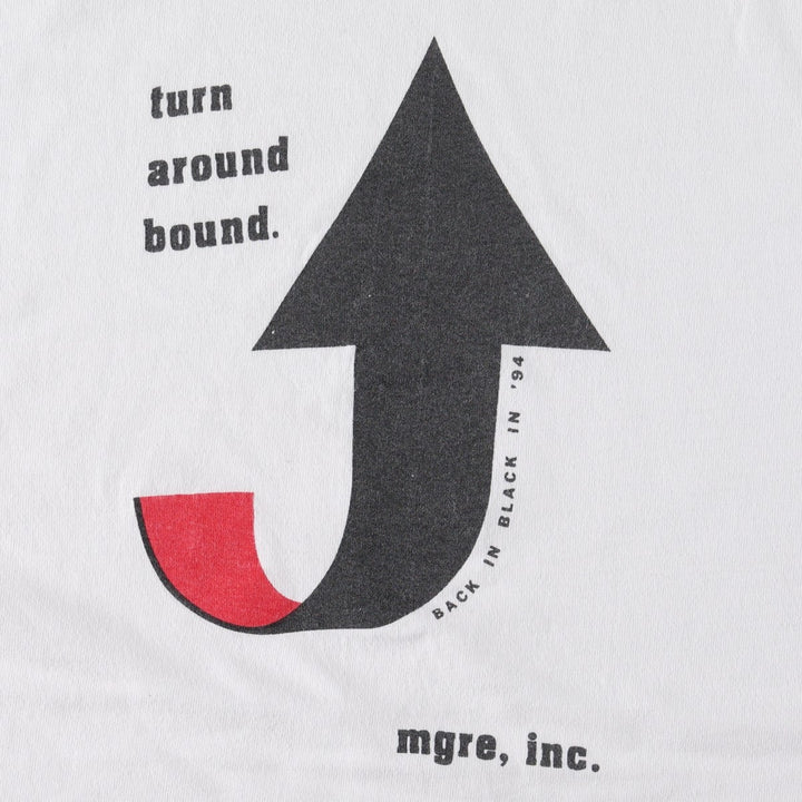 90'S Fruit of the Loom Message Print T-Shirt Made in USA Men's XL Vintage cotton white type Vintage Second Hand