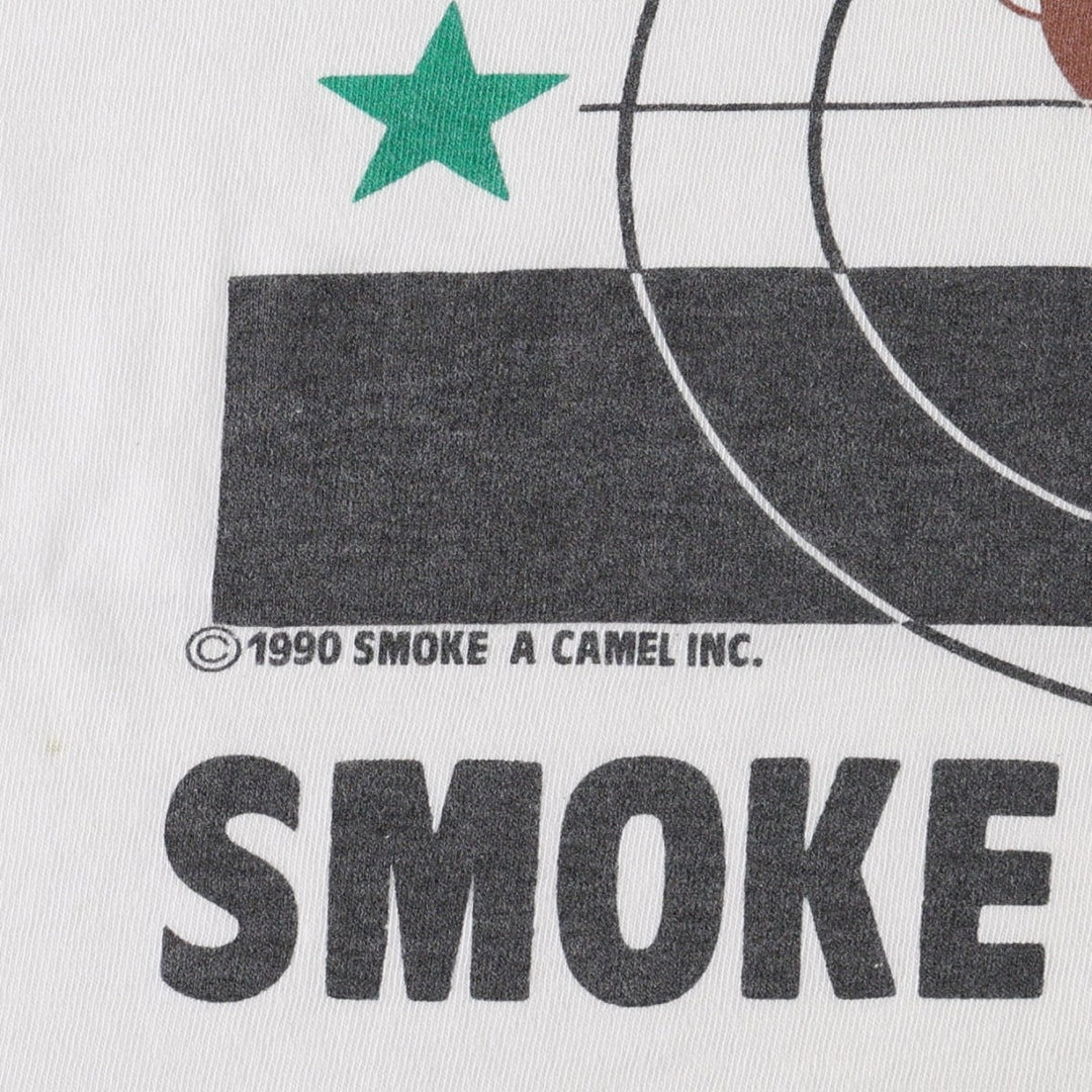 90'S ONEITA parody message print T-shirt, made in USA, men's size XL equivalent, vintage. cotton white type Vintage Second Hand