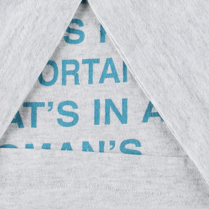 90'S Fruit of the Loom Message Print T-Shirt Made in USA Men's XL Vintage cotton gray type Vintage Second Hand
