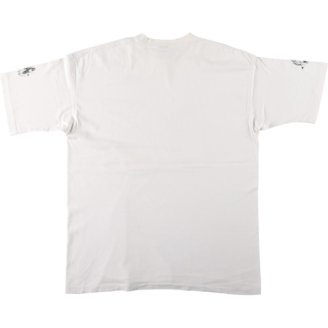 90'S WILD message print T-shirt, Made in USA, Men's XL equivalent, Vintage cotton white type Vintage Second Hand