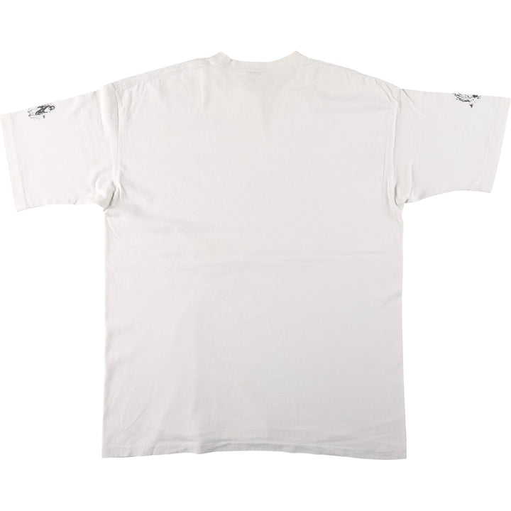90'S WILD message print T-shirt, Made in USA, Men's XL equivalent, Vintage cotton white type Vintage Second Hand