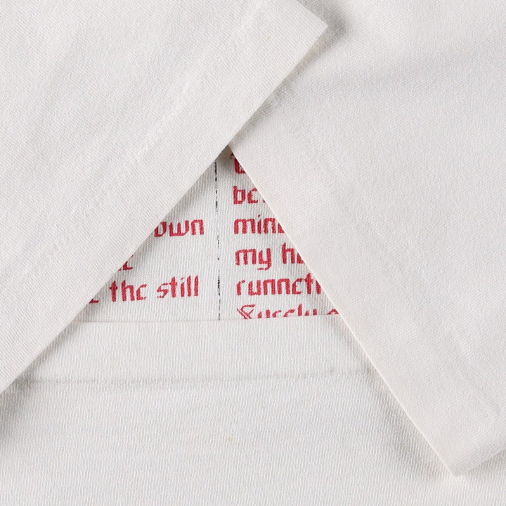 90'S WILD message print T-shirt, Made in USA, Men's XL equivalent, Vintage cotton white type Vintage Second Hand