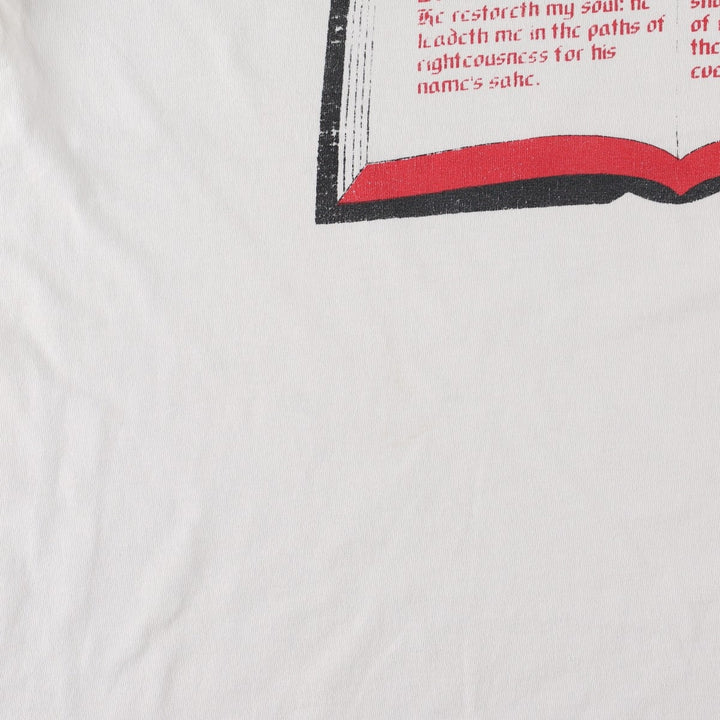 90'S WILD message print T-shirt, Made in USA, Men's XL equivalent, Vintage cotton white type Vintage Second Hand