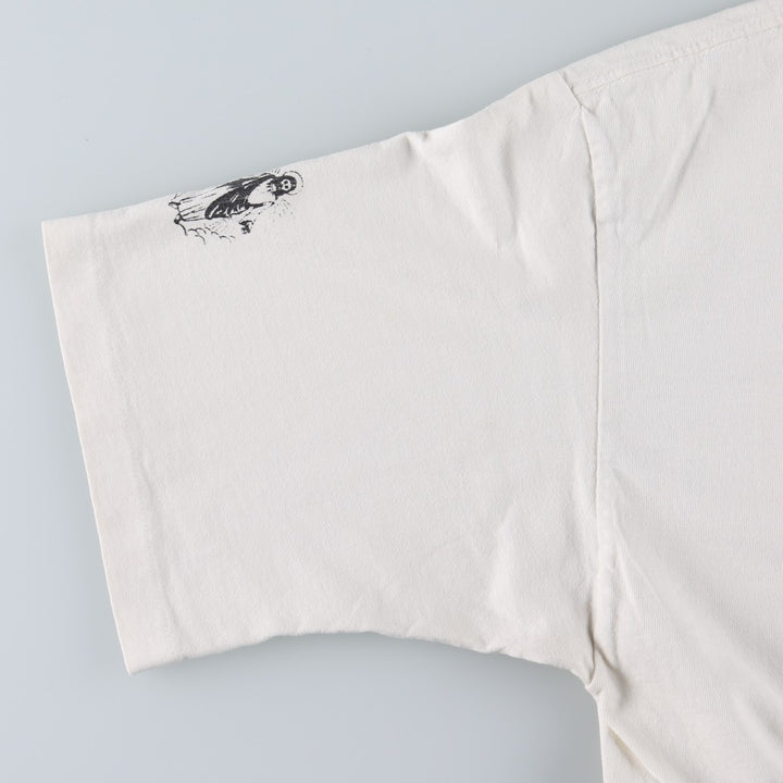 90'S WILD message print T-shirt, Made in USA, Men's XL equivalent, Vintage cotton white type Vintage Second Hand
