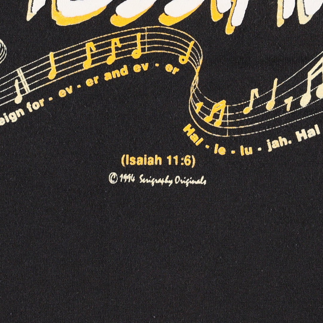 90s-00'S Jesus Christ Message Print T-Shirt, Men's XL (approx.), Vintage cotton black type Vintage Second Hand