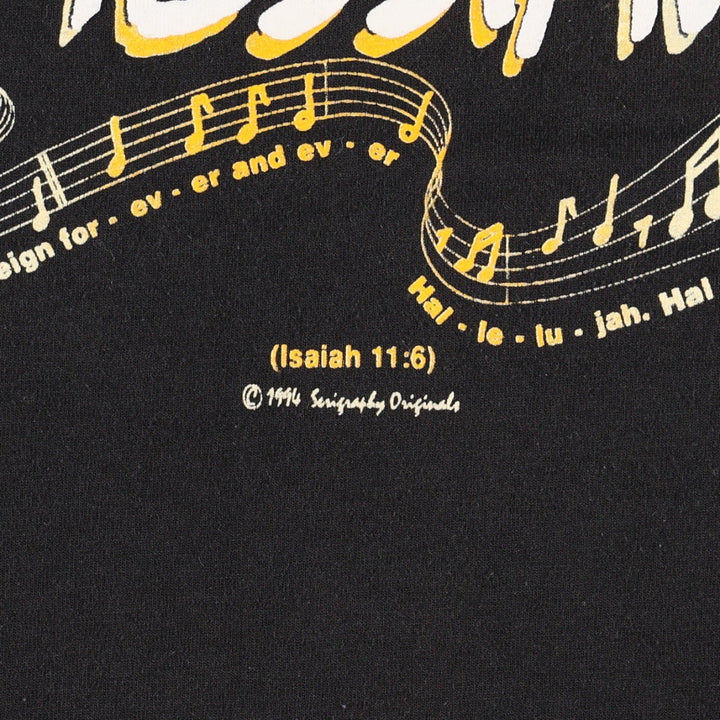 90s-00'S Jesus Christ Message Print T-Shirt, Men's XL (approx.), Vintage cotton black type Vintage Second Hand