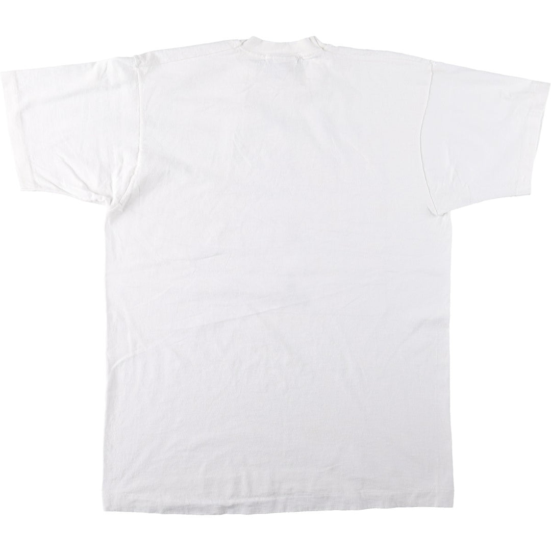 80'S Fruit of the Loom Art T-Shirt, Made in Canada, Men's XL equivalent, Vintage cotton white type Vintage Second Hand