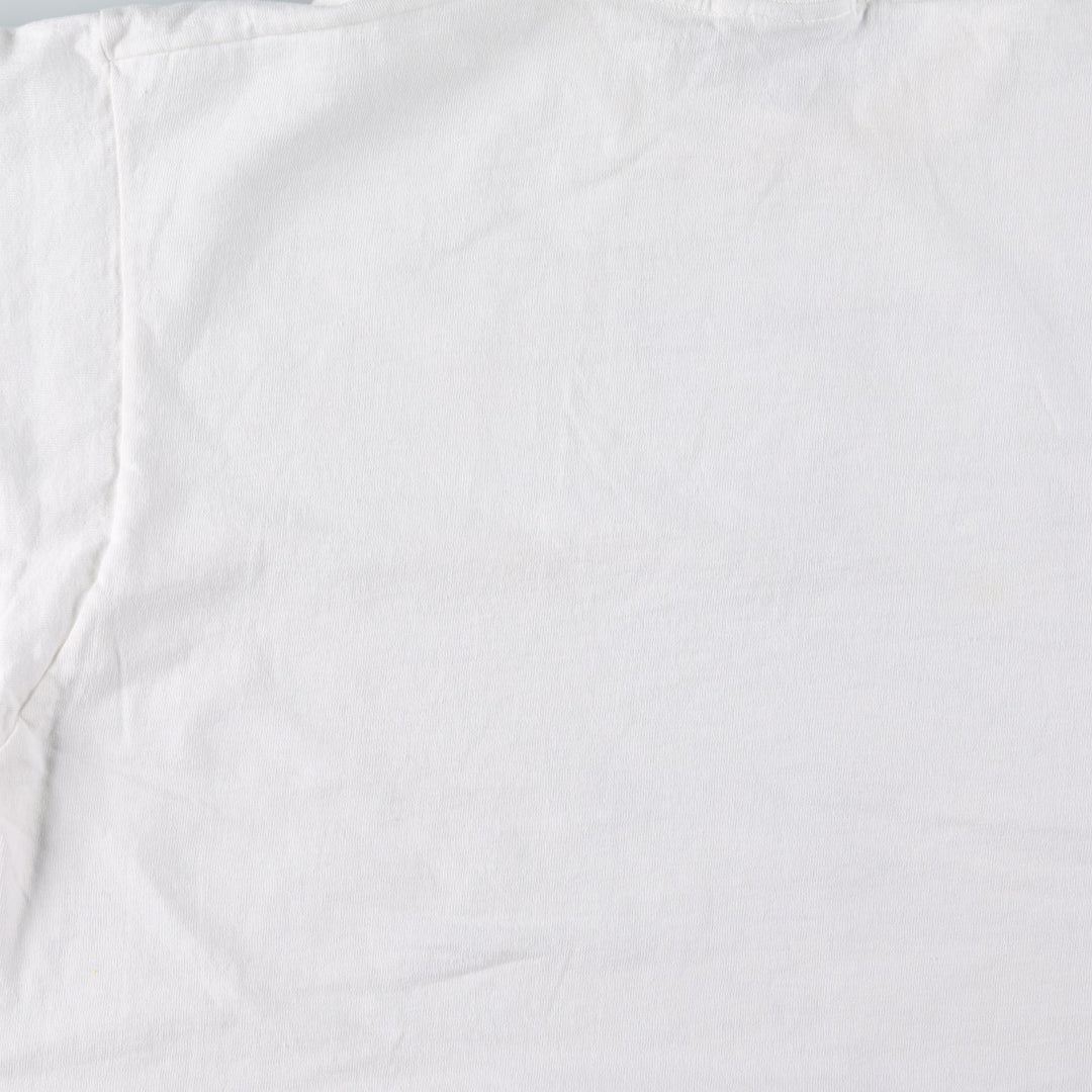 80'S Fruit of the Loom Art T-Shirt, Made in Canada, Men's XL equivalent, Vintage cotton white type Vintage Second Hand