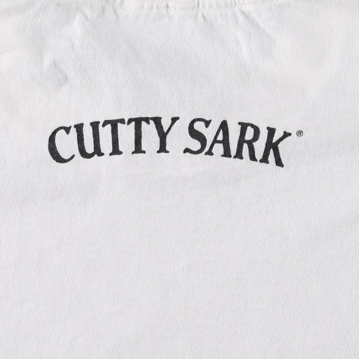 90'S message print T-shirt, men's size L equivalent, vintage. unclear white type Vintage Second Hand