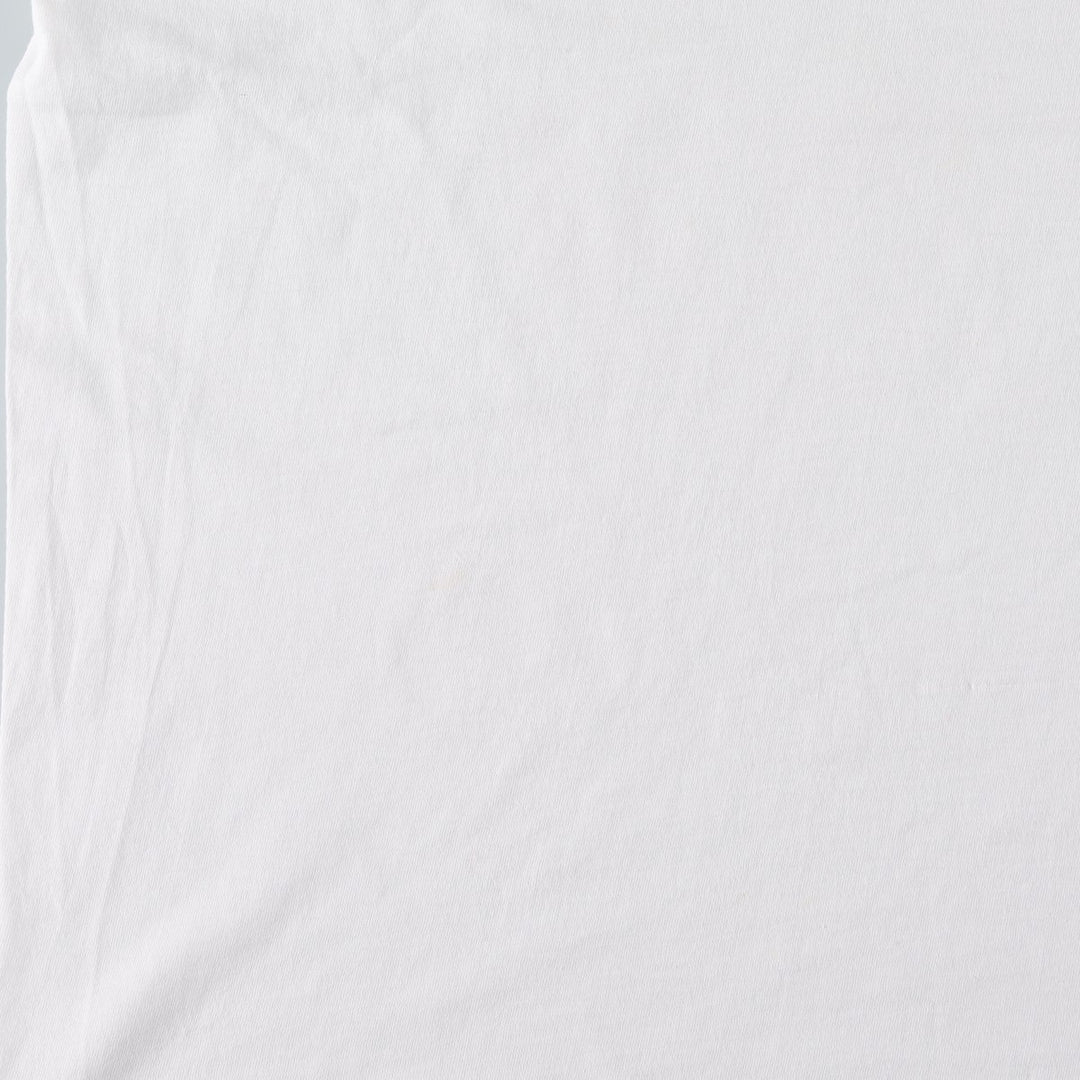 90'S message print T-shirt, men's size L equivalent, vintage. unclear white type Vintage Second Hand