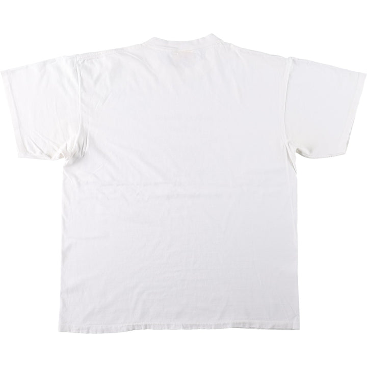 ~90'S LAKE STREET SHIRTS Message Print T-Shirt, Made in USA, Men's XL equivalent, Vintage cotton white type Vintage Second Hand
