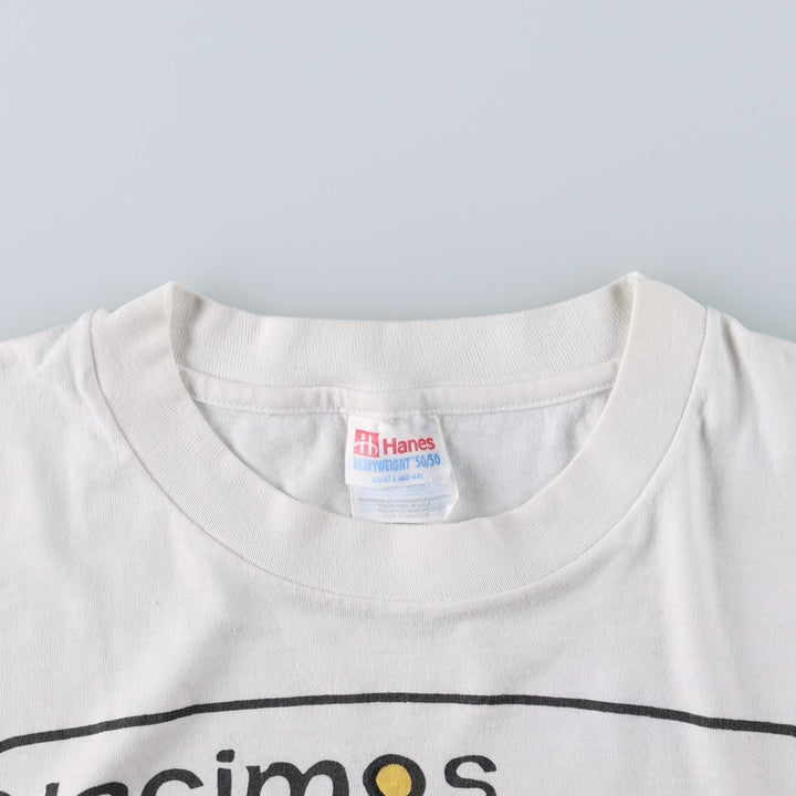 90'S Hanes HEAVYWEIGHT 50 cotton white type Vintage Second Hand