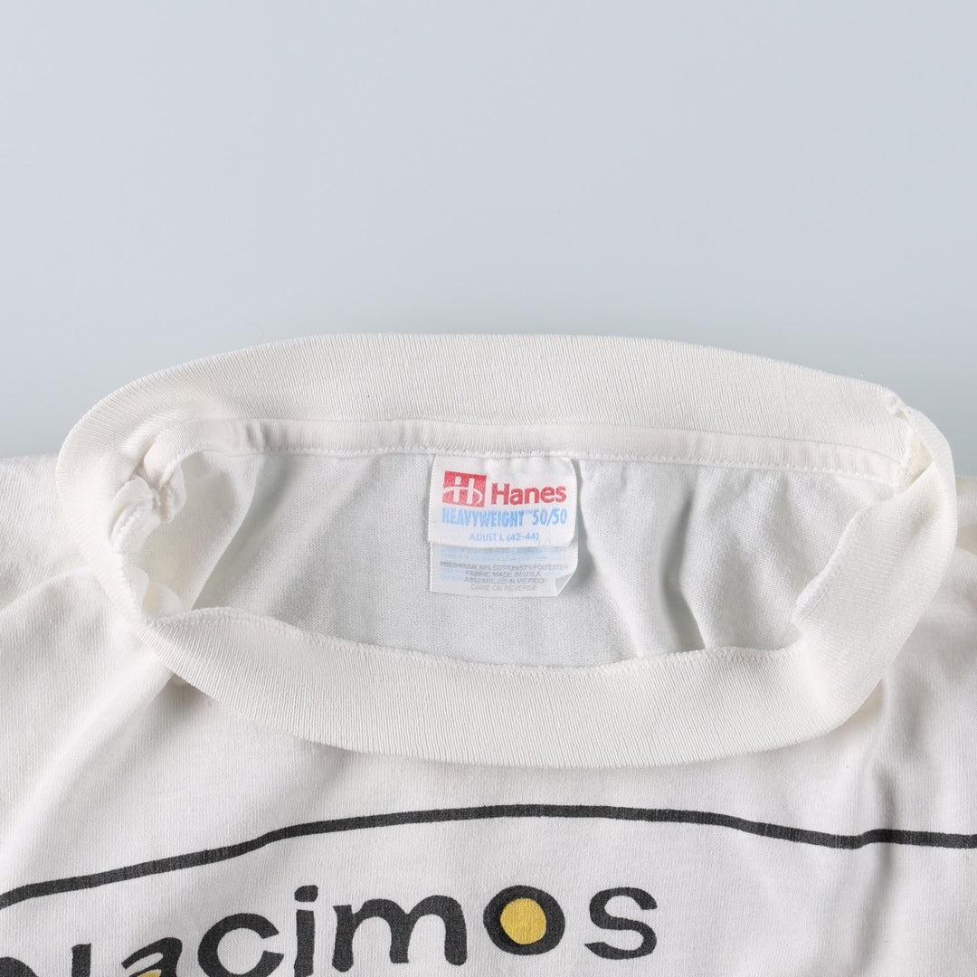 90'S Hanes HEAVYWEIGHT 50 cotton white type Vintage Second Hand