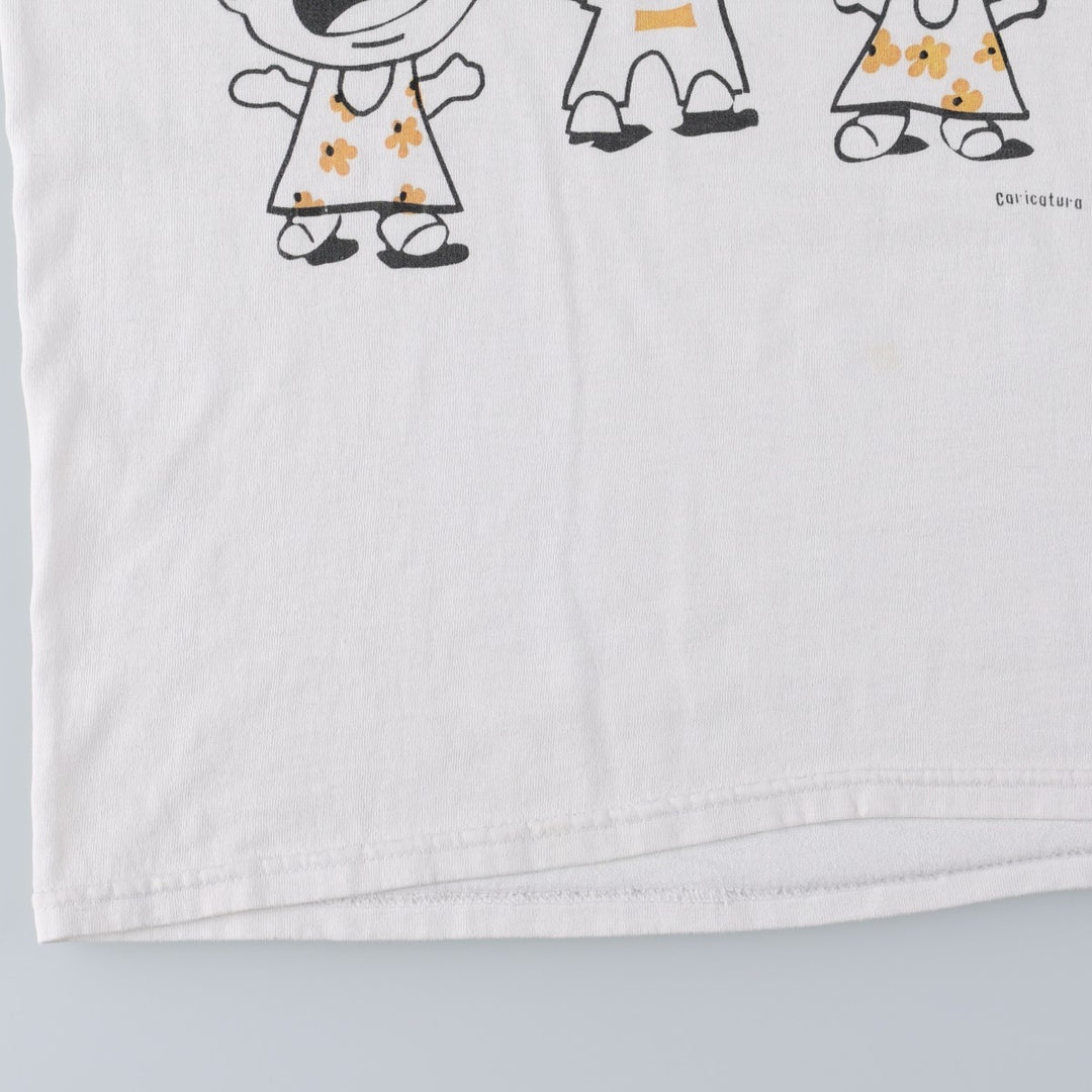 90'S Hanes HEAVYWEIGHT 50 cotton white type Vintage Second Hand