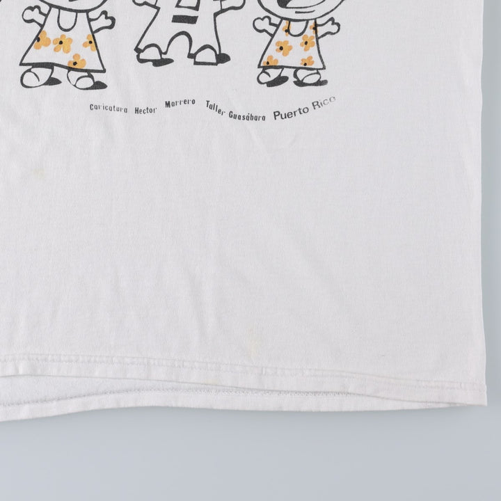 90'S Hanes HEAVYWEIGHT 50 cotton white type Vintage Second Hand