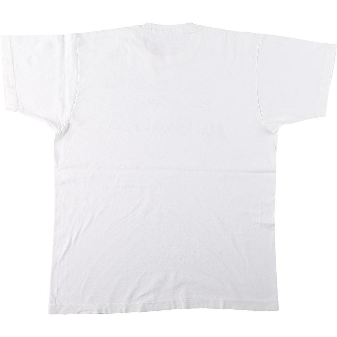 ~90'S Geoffrey Beene Message Print T-Shirt, Men's Size L (Equivalent), Vintage unclear white type Vintage Second Hand