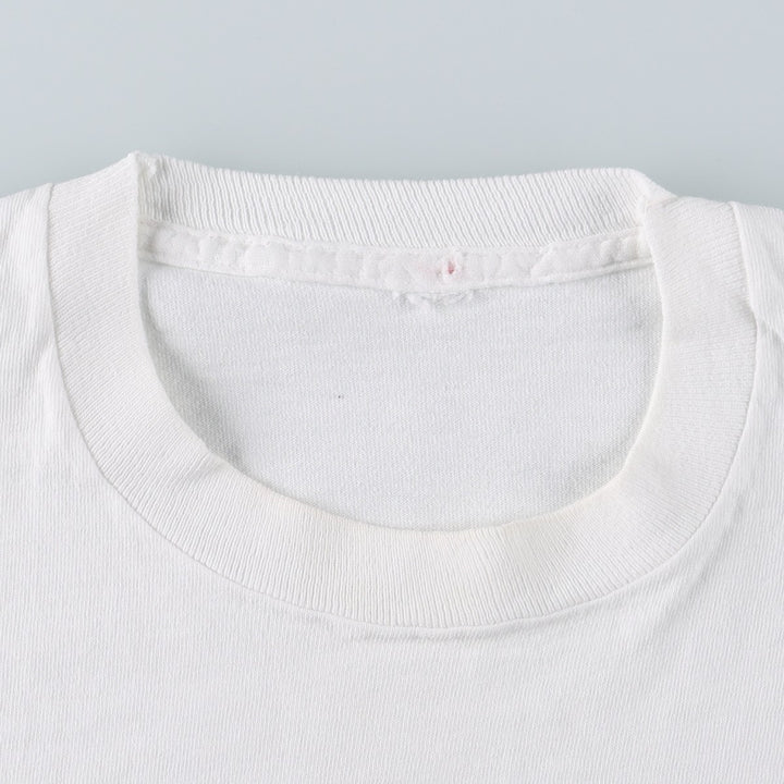~90'S Geoffrey Beene Message Print T-Shirt, Men's Size L (Equivalent), Vintage unclear white type Vintage Second Hand