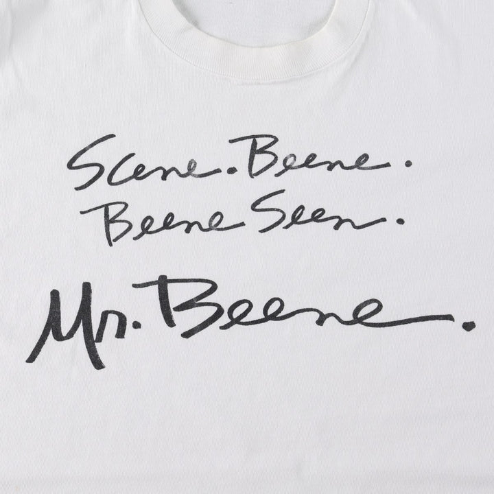 ~90'S Geoffrey Beene Message Print T-Shirt, Men's Size L (Equivalent), Vintage unclear white type Vintage Second Hand