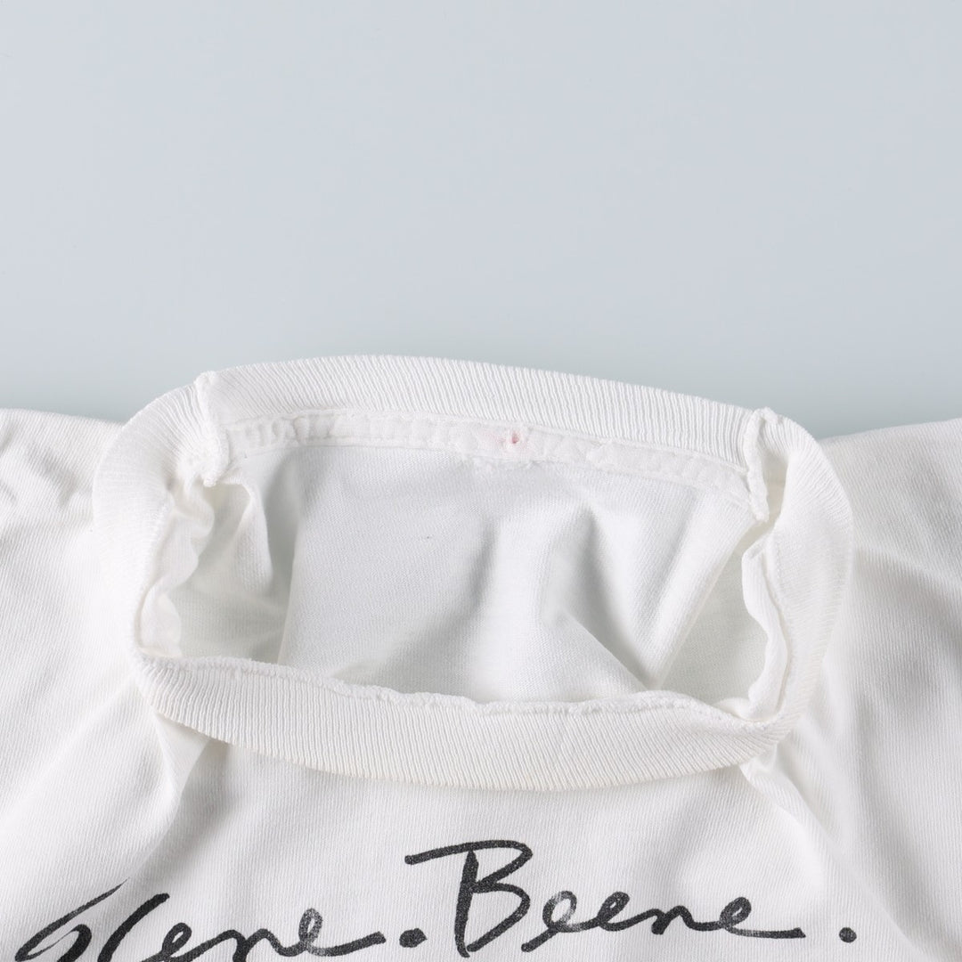 ~90'S Geoffrey Beene Message Print T-Shirt, Men's Size L (Equivalent), Vintage unclear white type Vintage Second Hand