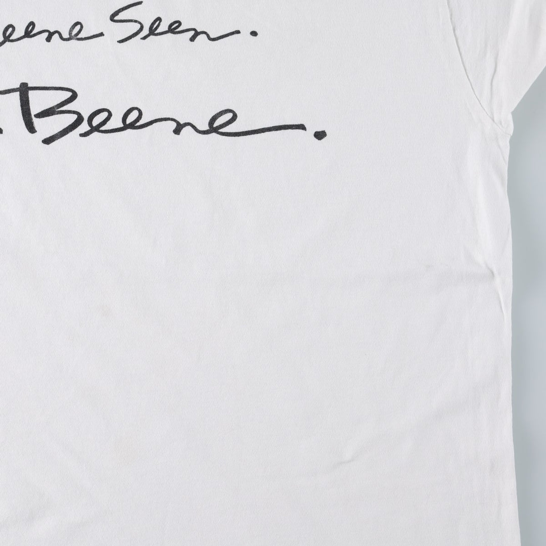 ~90'S Geoffrey Beene Message Print T-Shirt, Men's Size L (Equivalent), Vintage unclear white type Vintage Second Hand