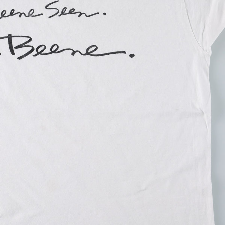 ~90'S Geoffrey Beene Message Print T-Shirt, Men's Size L (Equivalent), Vintage unclear white type Vintage Second Hand