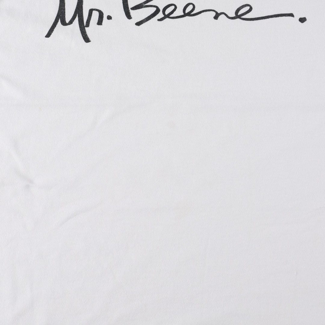 ~90'S Geoffrey Beene Message Print T-Shirt, Men's Size L (Equivalent), Vintage unclear white type Vintage Second Hand