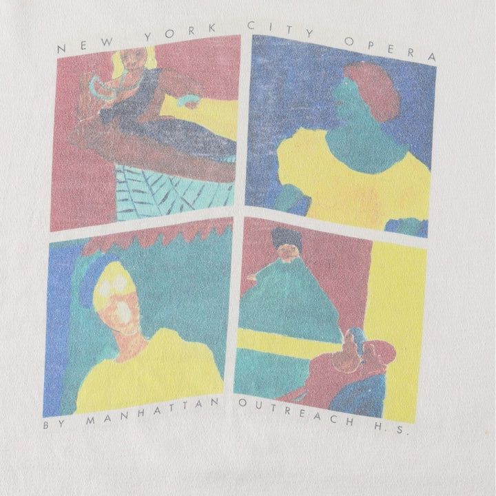 90'S Hanes BEEFY-T Art T-shirt Made in USA Men's XL Vintage cotton white type Vintage Second Hand