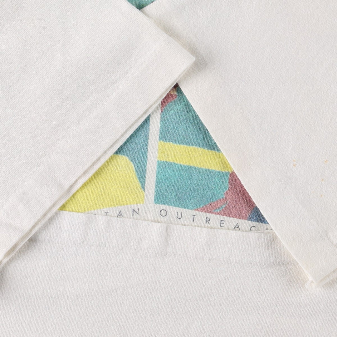 90'S Hanes BEEFY-T Art T-shirt Made in USA Men's XL Vintage cotton white type Vintage Second Hand