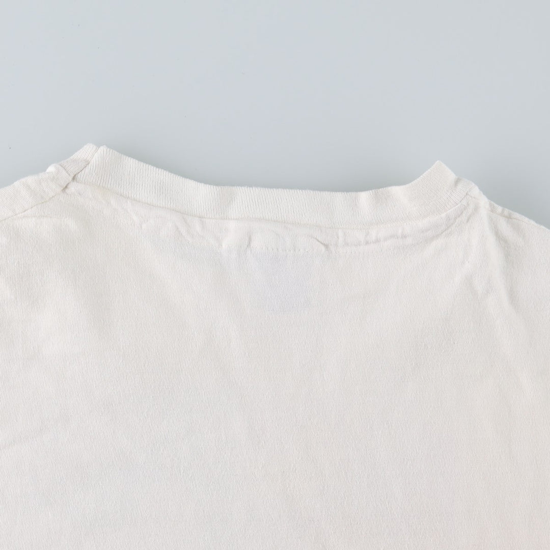90'S Hanes BEEFY-T Art T-shirt Made in USA Men's XL Vintage cotton white type Vintage Second Hand