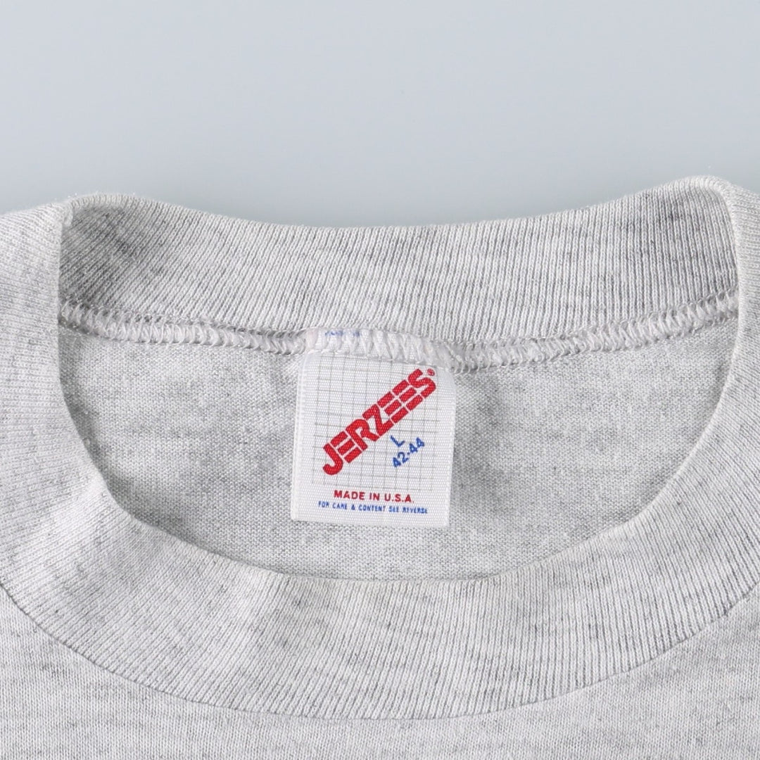 80s-90'S JERSEY'S Rodney Dangerfield Message Print T-Shirt, Made in USA, Men's Size L (approx.), Vintage cotton gray type Vintage Second Hand
