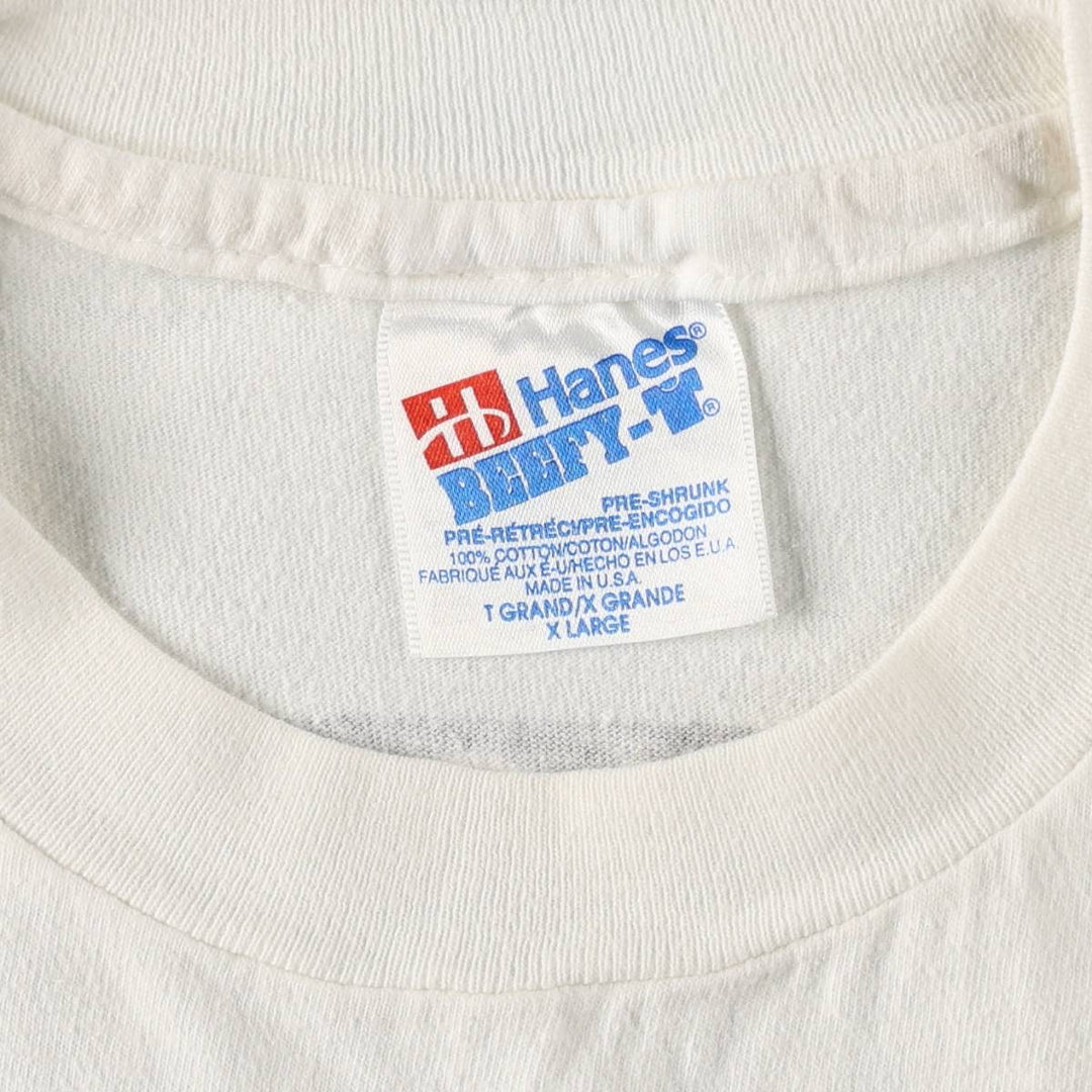 90'S Hanes BIG HED DESIGNS Art T-Shirt, Made in USA, Men's XL equivalent, Vintage cotton white type Vintage Second Hand