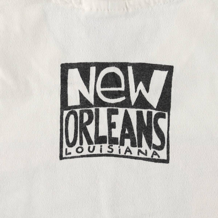 90'S Hanes BIG HED DESIGNS Art T-Shirt, Made in USA, Men's XL equivalent, Vintage cotton white type Vintage Second Hand