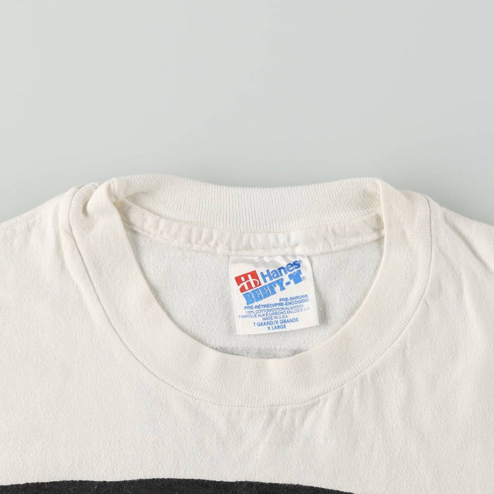 90'S Hanes BIG HED DESIGNS Art T-Shirt, Made in USA, Men's XL equivalent, Vintage cotton white type Vintage Second Hand
