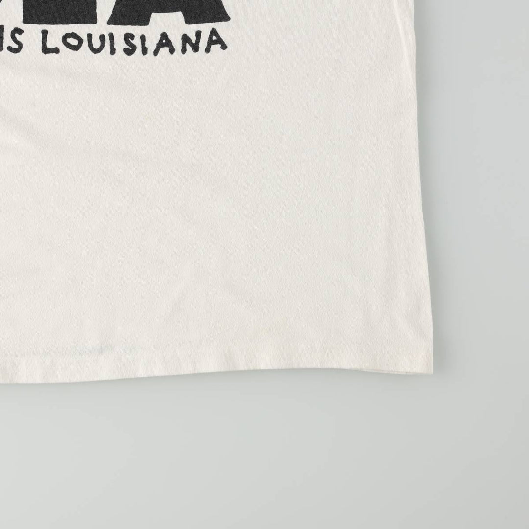 90'S Hanes BIG HED DESIGNS Art T-Shirt, Made in USA, Men's XL equivalent, Vintage cotton white type Vintage Second Hand