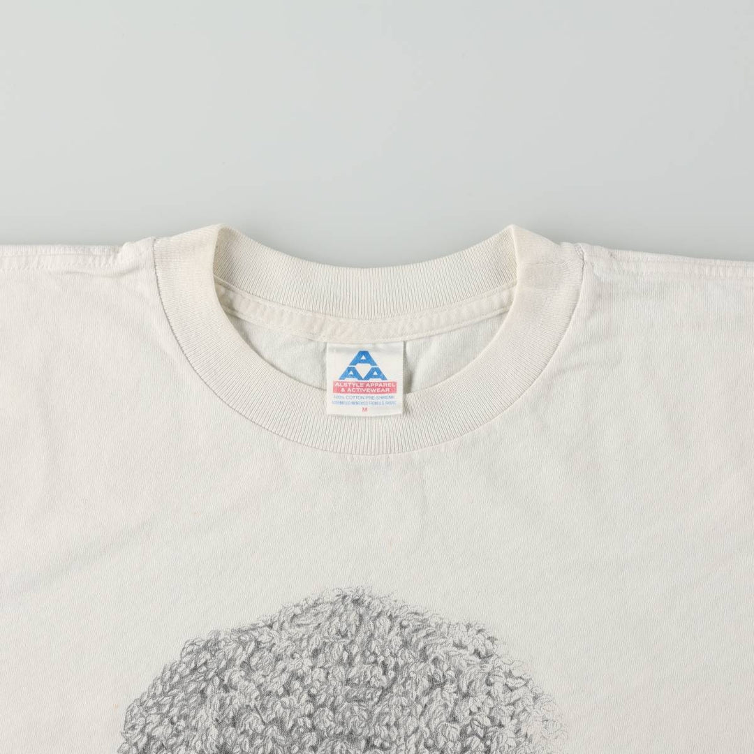 2000'S ALSTYLE Message Art T-shirt, Men's Size M cotton white type Vintage Second Hand
