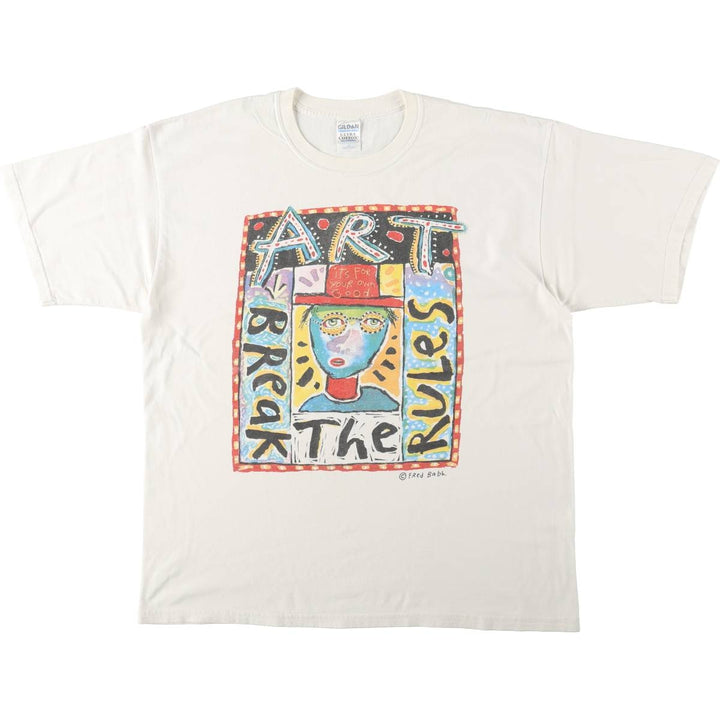 2000'S Gildan Fred Bab Art T-shirt, Men's XL equivalent. cotton white type Vintage Second Hand