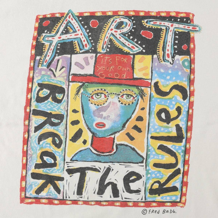 2000'S Gildan Fred Bab Art T-shirt, Men's XL equivalent. cotton white type Vintage Second Hand