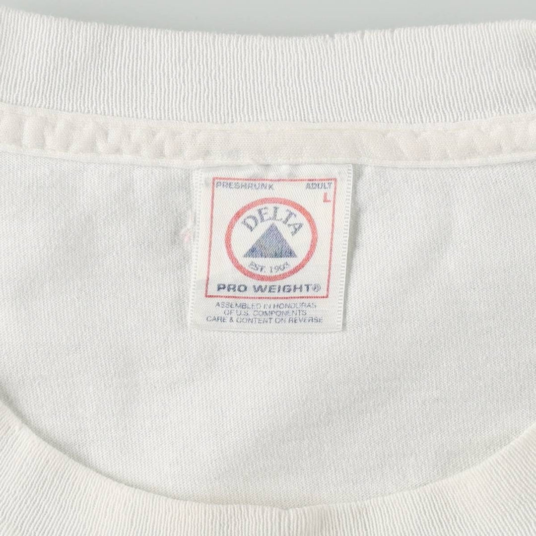 90s-00'S Delta JESUS CHRIST art T-shirt, men's size L (approx.) cotton white type Vintage Second Hand