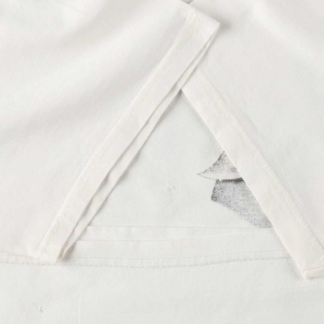90s-00'S Delta JESUS CHRIST art T-shirt, men's size L (approx.) cotton white type Vintage Second Hand