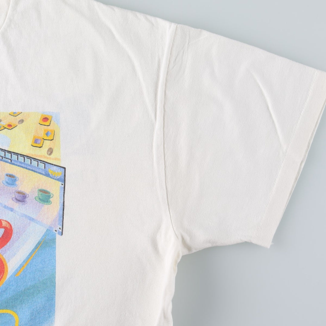 90'S Hanes Powersoft Advertising T-Shirt, Made in USA, Men's XL equivalent, Vintage cotton white type Vintage Second Hand